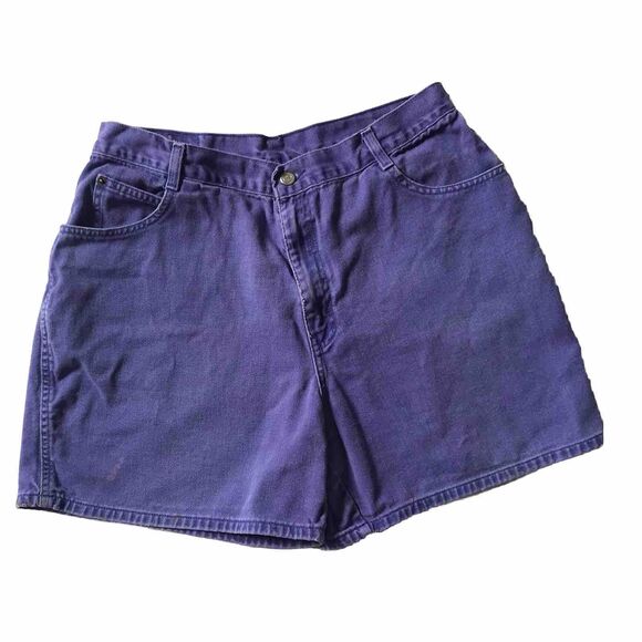 Vintage Womens Plus SZ 18 Gitano Y2K Purple Mom Jean Shorts Jorts Cotton *Flaws - Picture 1 of 10